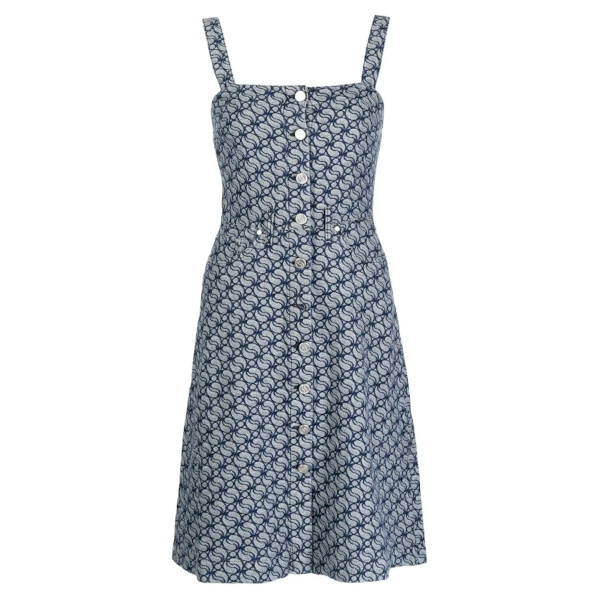 JACQUARD LOGO DENIM DRESS