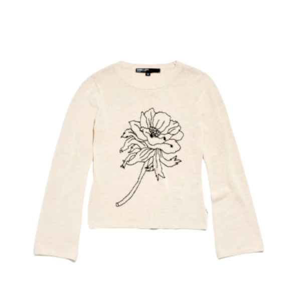 EMBROIDERED FLOWER SWEATER