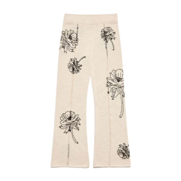 FLORAL KNIT TROUSERS