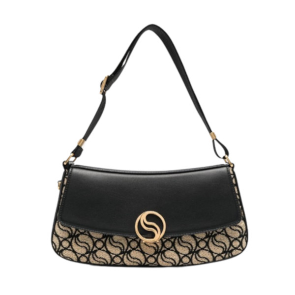 SHOULDER BAG MONOGRAM RAFIA