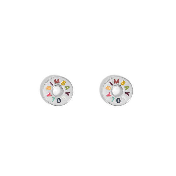STEEL LOGO EARRINGS