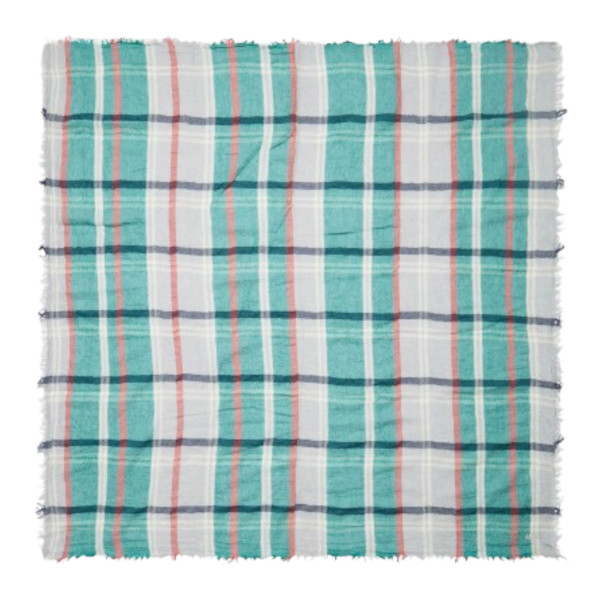 CHECKED WOOL SHAWL
