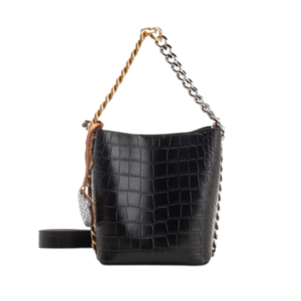 FAUX LEATHER BUCKET BAG