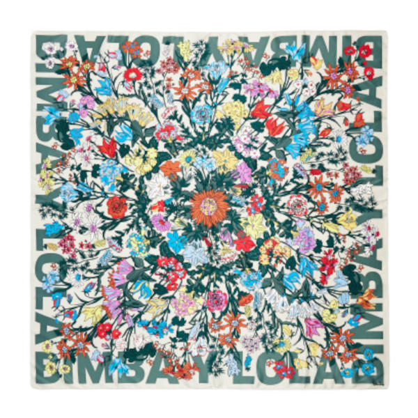 FLORAL LOGO SCARF XL