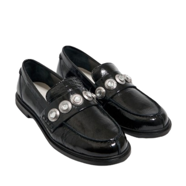 LEATHER CRYSTALS LOAFER