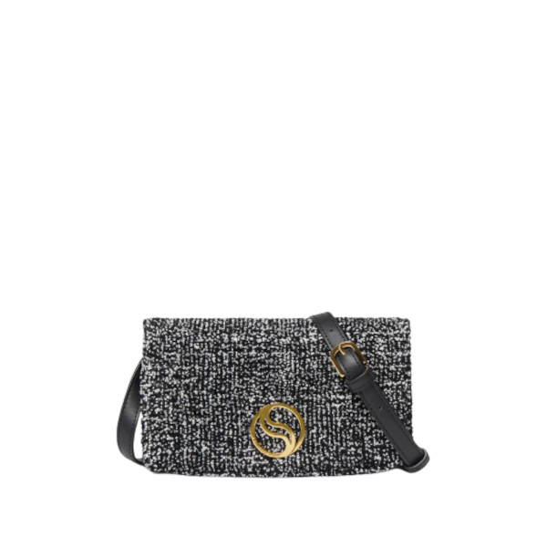 S-WAVE PADDED TWEED WALLET ON STRAP