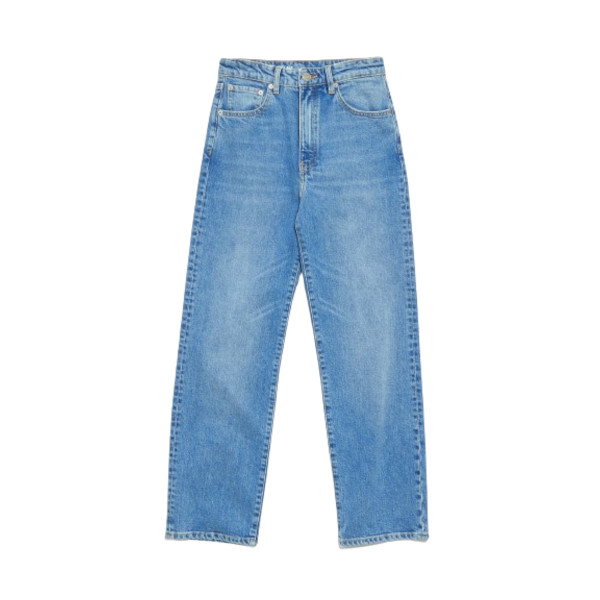 STRAIGHT CROPPED HIGH RISE JEANS