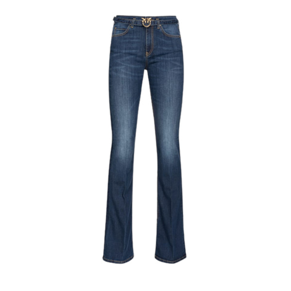 STRETCH DENIM BELL BOTTOM JEANS