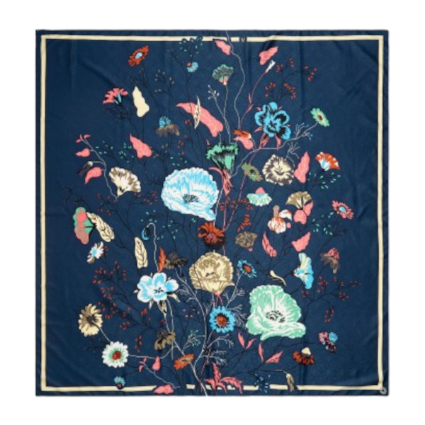 FLORAL LOGO JACQUARD SCARF