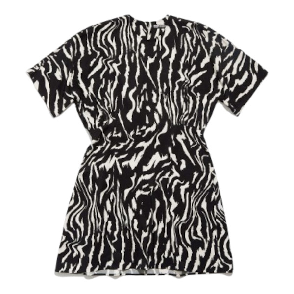 SHORT TIGER LIQUID PRINT DRESS