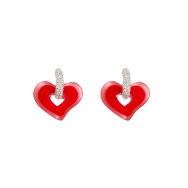 RESIN HEART EARRINGS