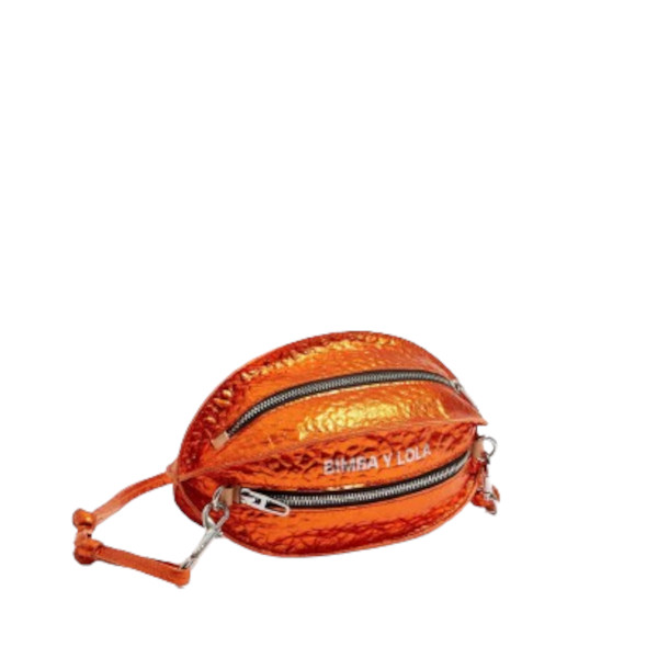 S METALLIC LEATHER BALL BAG