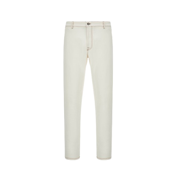 RELAXED-FIT CHINOS IN ECRU DENIM